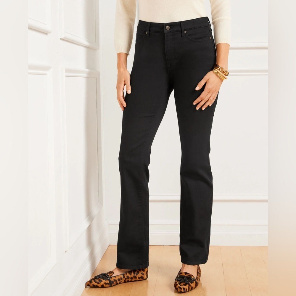 Talbots BARELY BOOT JEANS - BLACK sz 16